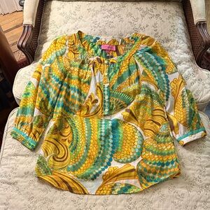 Trina Turk Collection for Banana Republic Summer 2012 Patterned Sz 10 Top